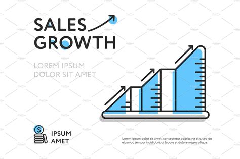 Colorful chart representing sales growth | Finance Illustrations ...