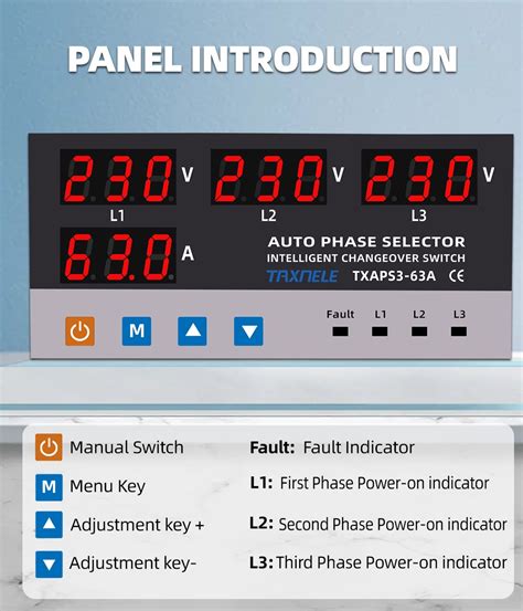 A Phase P N Din Rail Phase Selector Adjustable Over And Under