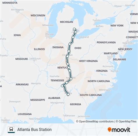 Greyhound Us0110 Route Schedules Stops And Maps Atlanta Bus Station