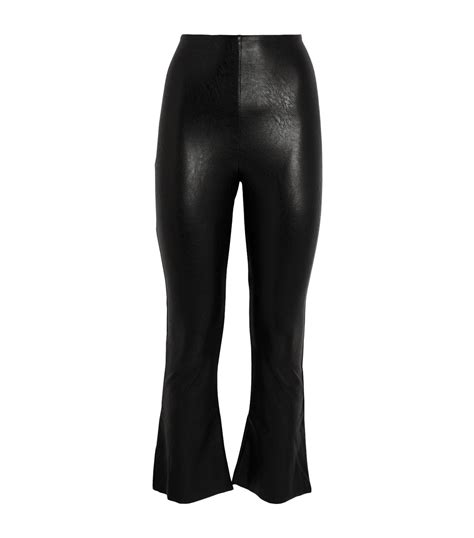 Womens Commando Black Faux Leather Flared Leggings Harrods Uk