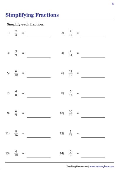 Simplification Fraction