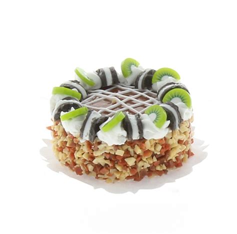 Maisons de poupées Sm0029 Gâteau au chocolat avec kiwi