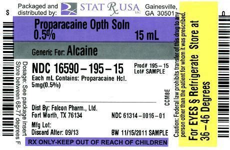 Proparacaine Hydrochloride Stat Rx Usa Llc Fda Package Insert