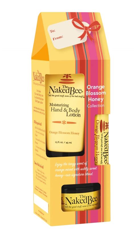 The Naked Bee Orange Blossom Honey Gift Collection Body Butter Lotion Lip Balm Christmas