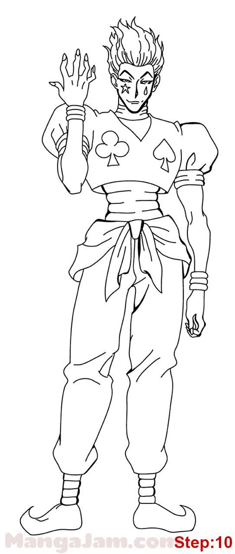 How To Draw Hisoka From Hunter X Hunter Anime Lineart