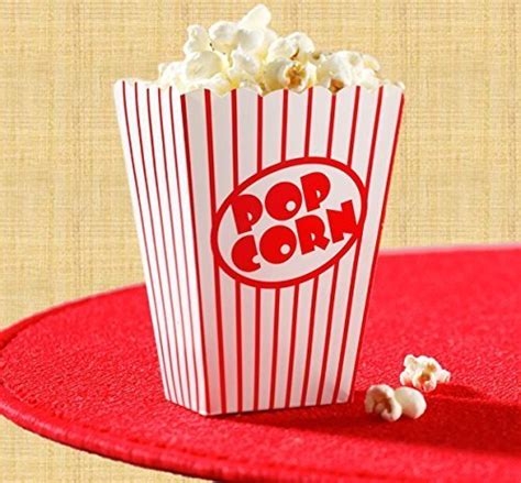 Movie Night Popcorn Boxes For Party 20 Pack Paper Popcorn Bucket Red And White Popcorn