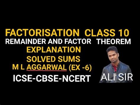 Remainder And Factor Theorem Class Icse Remainder And Factor