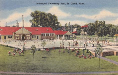 Swimming: Pool postcard: St Cloud, Minnesota