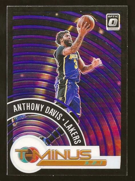 Anthony Davis Panini Donruss Optic T Minus Purple Prizm Insert