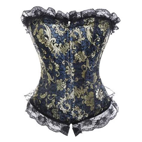 Steampunk gothique Corset Satin désossé à lacets Sexy Bustier femmes