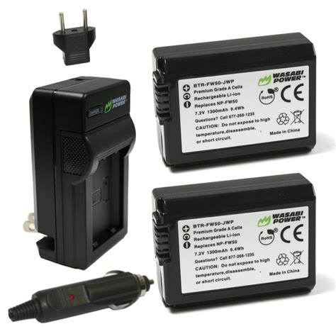 Wasabi Power Battery 2 Pack And Charger For Sony NP FW50 Walmart