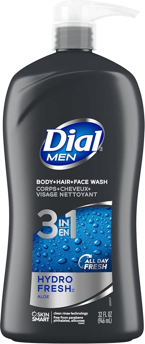 Amazon Dial Men 3in1 Body Hair And Face Wash Hydro Fresh 32 Fl