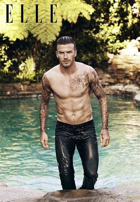 David Beckham Wet In The Pool Scans Naked Male Celebrities
