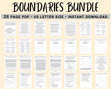 Boundaries In Recovery Worksheets