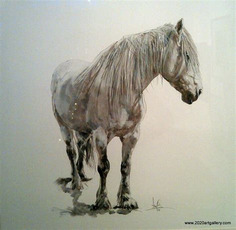 white horse drawing