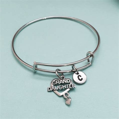 Granddaughter Bangle Granddaughter Charm Bracelet Expandable - Etsy