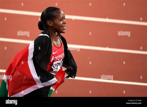 Kenya S Faith Chepngetich Kipyegon Celebrates Winning The Women S 1500m