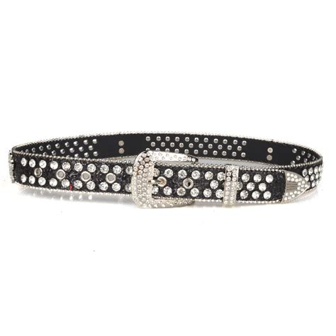 Cross Rhinestone Punk Hip Hop Belt 115cm Helloice Apparel