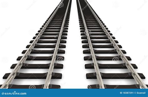 Two Railroad Tracks Stock Illustration Illustration Of Industry 18387291