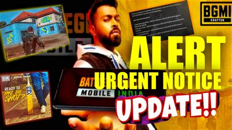 Bgmi Urgent Notice Update Zombie Or Cricket Collab Update