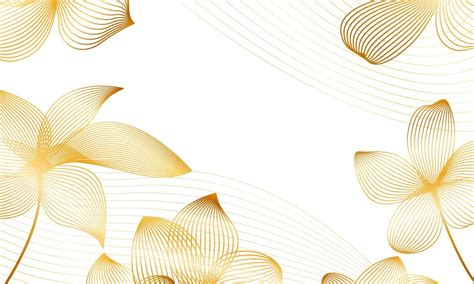 Gold gradient floral background. Gold linear elegant flower 14497131 ...