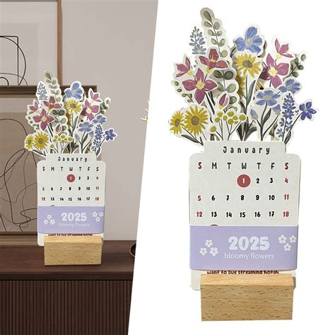 Maslvo Calendar Calendar Clearance Bloomy Flowers Desk