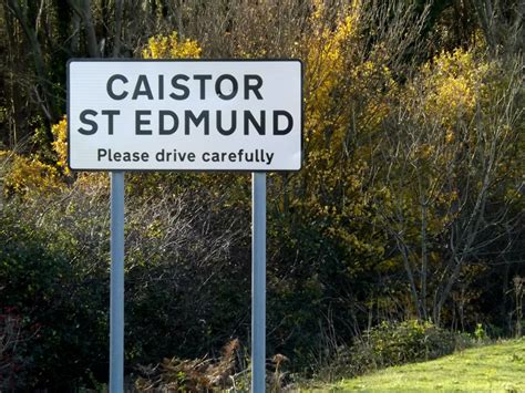 Caistor St Edmund Village Name Sign Geographer Cc By Sa 2 0