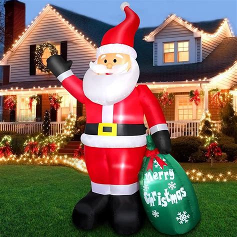 7 Ft Christmas Inflatable Santa Claus With T Bag Blow