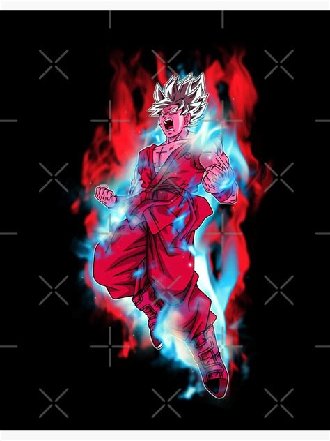 Dragon Ball Super Goku Super Saiyan Blue Kaioken Poster For Sale By