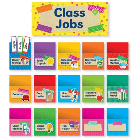 Tape It Up Class Jobs Bulletin Board Sc 812782 Scholastic Teaching Resources Classroom Theme