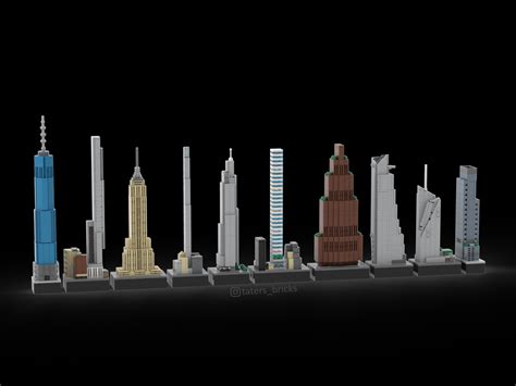 Lego Moc Tallest Buildings In New York City By Taters Rebrickable