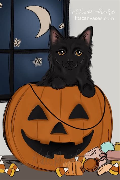 Halloween Cat Art Print | Halloween cat, Cat art print, Cat art