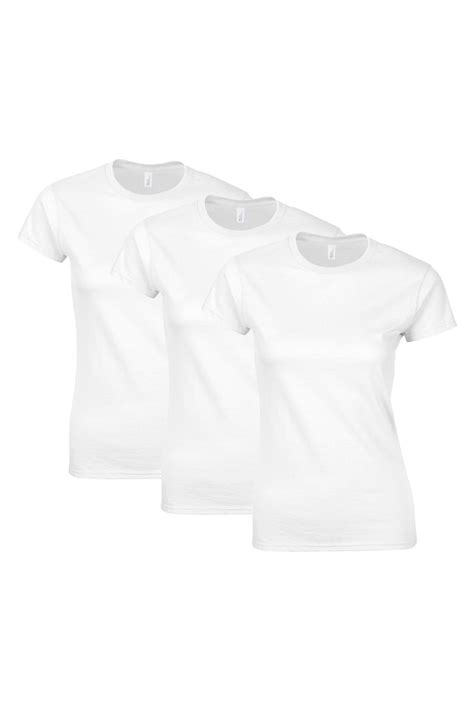 set de tricouri dama  bumbac  piese size  alb emagro