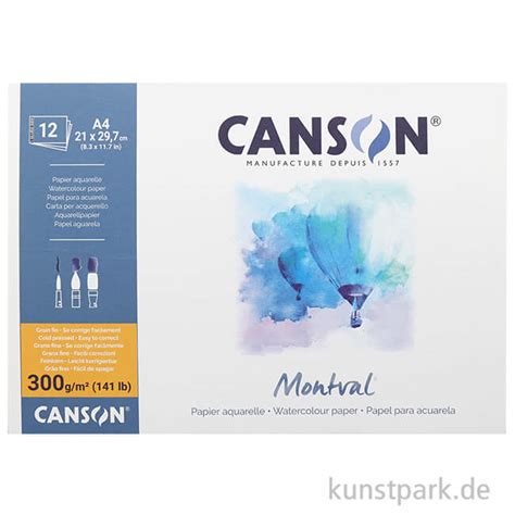 Canson Montval Aquarellblock Din A Blatt G M Fein