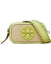 Tory Burch Miller Mini Canvas Crossbody Bag In Yellow Lyst