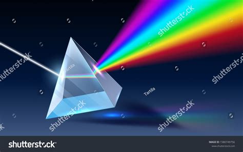 Realistic Prism Light Dispersion Rainbow Spectrum Stock Vector Royalty Free 1580749756