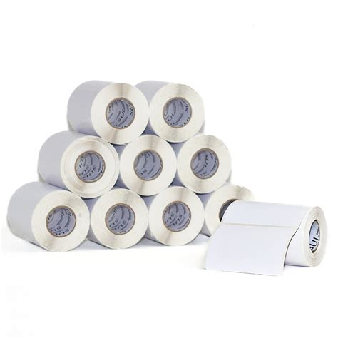 10 Rolos Etiqueta 100x70 Papel Couche Adesiva