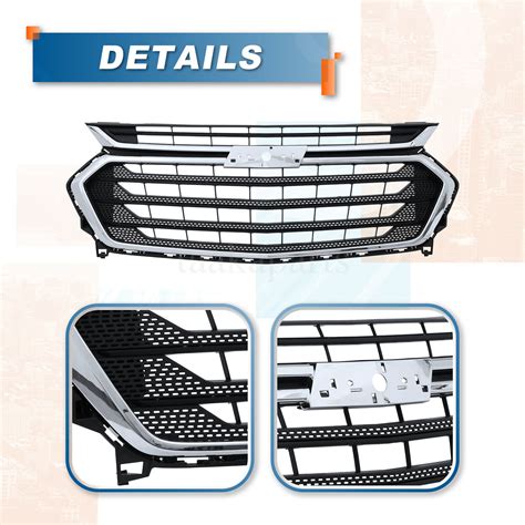 Front Bumper Upper Grille Grill Chrome For Chevy Chevrolet Traverse 2018 2021 Ebay