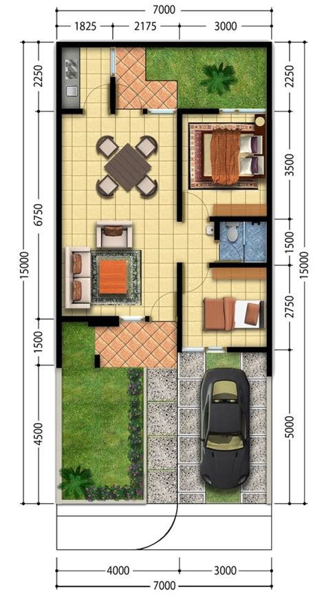 10 Inspirasi Denah Rumah Type 54 Minimalis Modern Lamudi