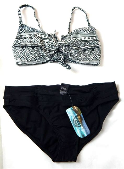 BAWDY Women S Push Up Padded Pc Bikini Set Size M Full Coverage Bottom EBay