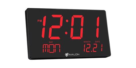 Avalon Oversized LED Digital Wall Desk Clock 2 Pack