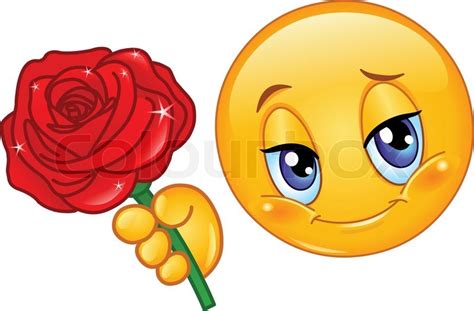 Emoji Smiley Face With Rose