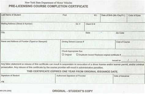 Pre Licensing Certificate Five Hours Class J S Cdl School