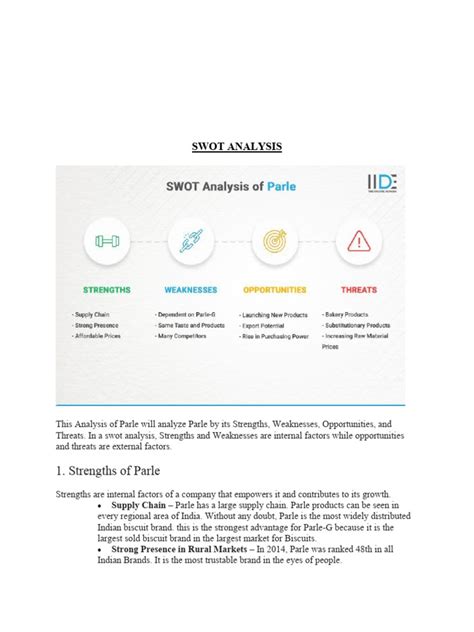 Swot Analysis Parle Pdf Brand Swot Analysis