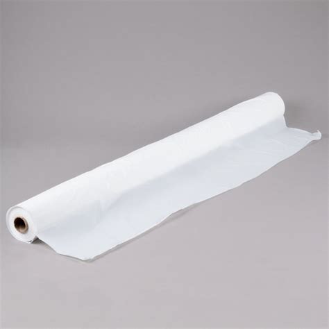 Atlantis Plastics 2TCW300C White Plastic Roll Table Cover - 300' Roll