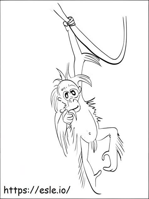 Great Orangutan Coloring Page