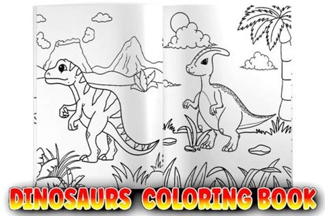 Dinosaur Coloring Book Graphic by Kollay · Creative Fabrica