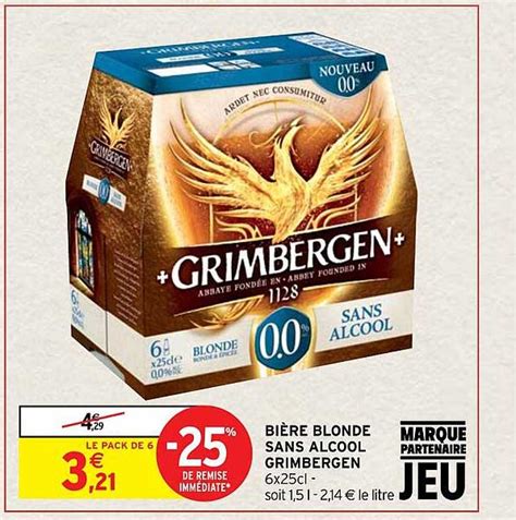 Promo Bi Re Blonde Sans Alcool Grimbergen Chez Intermarch Icatalogue Fr
