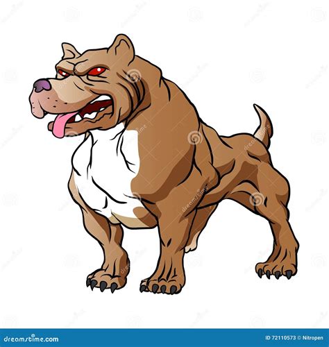 Strong Pitbull Bodybuilder Stock Vector Illustration Of Drawing 72110573