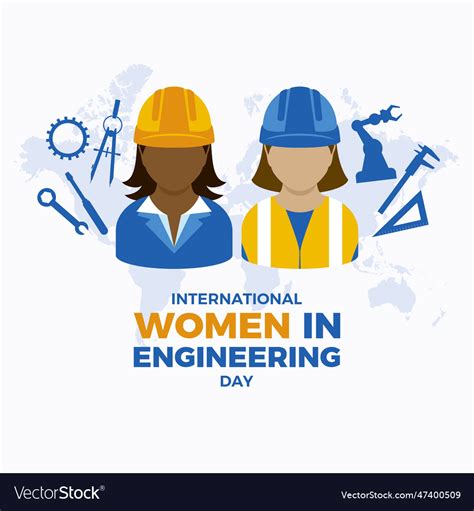 International Women In Engineering Day Poster Vector Image